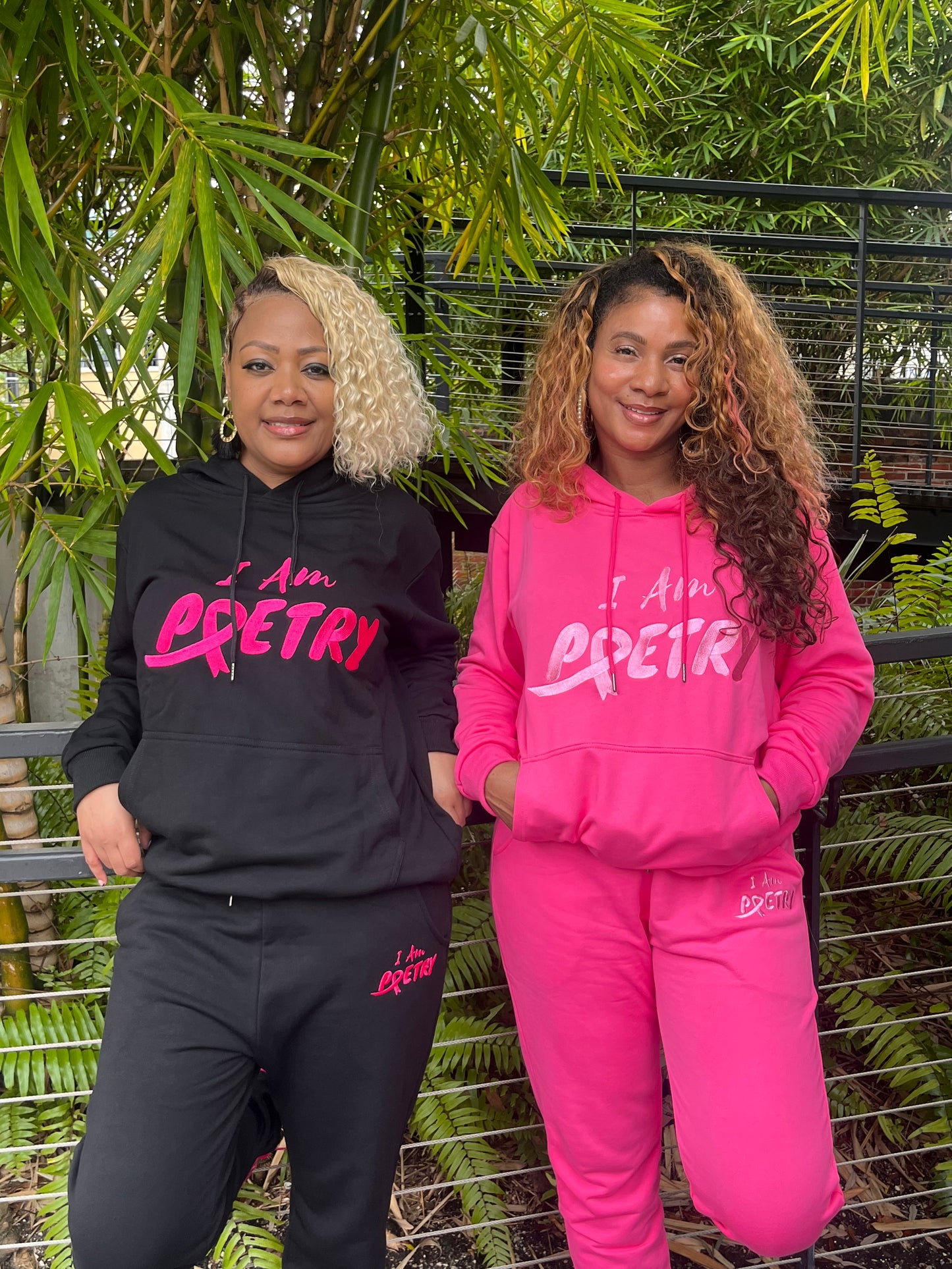 "I Am Poetry" Hoodie and Jogger Pants Suit (Breast Cancer Awareness) - Unisex