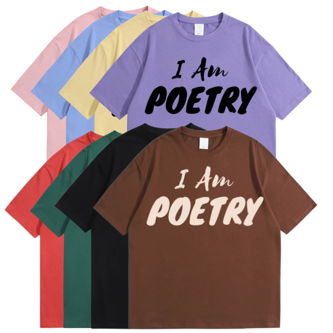 “I Am Poetry” Embroidered Tees